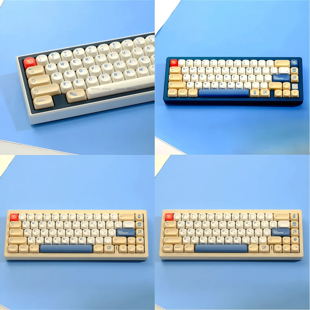 KOA-teclas PBT GMK de leche de soja, 140 teclas similares a MOA, teclados mecánicos británicos, japoneses, coreanos y rusos, MAC ISO