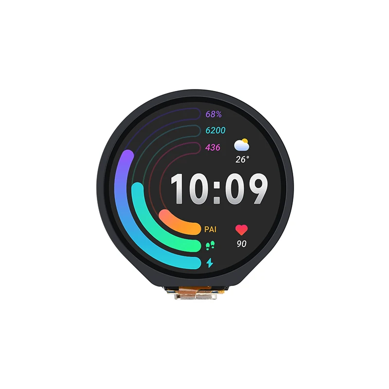 Placa de desarrollo de pantalla táctil RP2350 de 1,28 pulgadas IPS LCD de doble núcleo y doble arquitectura basada en la placa MCU Raspberry Pi RP2350 - imagen 3