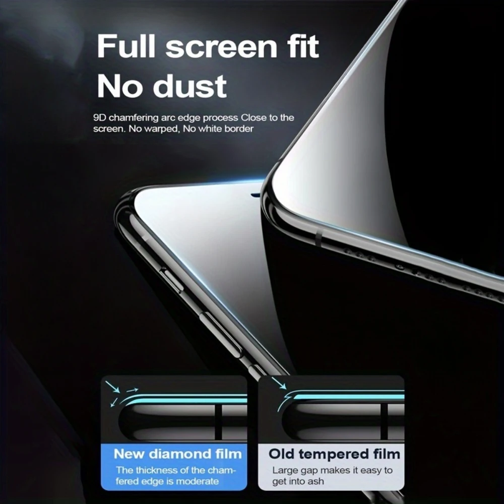 2 uds vidrio templado Ultra transparente para iPhone 16 15 13 14 Pro Max 11 12 Pro Protector de pantalla para iPhone 16e 14 15 Plus 13 12 Mini - imagen 4