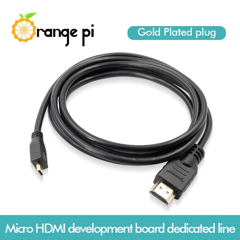 Cable Orange Pi Micro HDMI HD, conductor de cobre puro con transmisión de audio y vídeo de alto rendimiento, longitud de aproximadamente 1,5 M