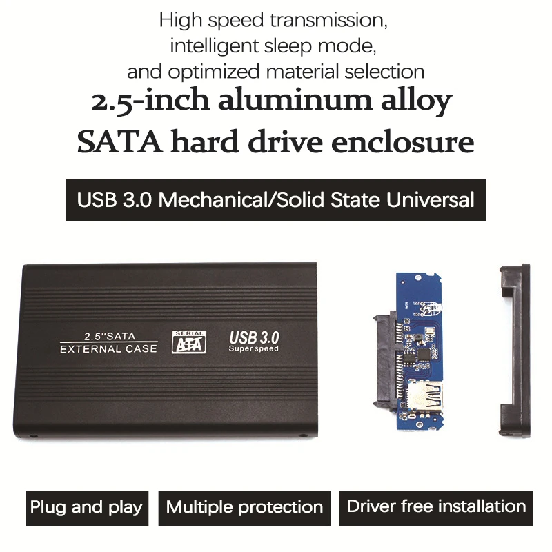 UTHAI-caja de disco duro portátil S14 SATA de 2,5 pulgadas, carcasa de disco duro de estado sólido SSD de aleación de aluminio, USB 3,0