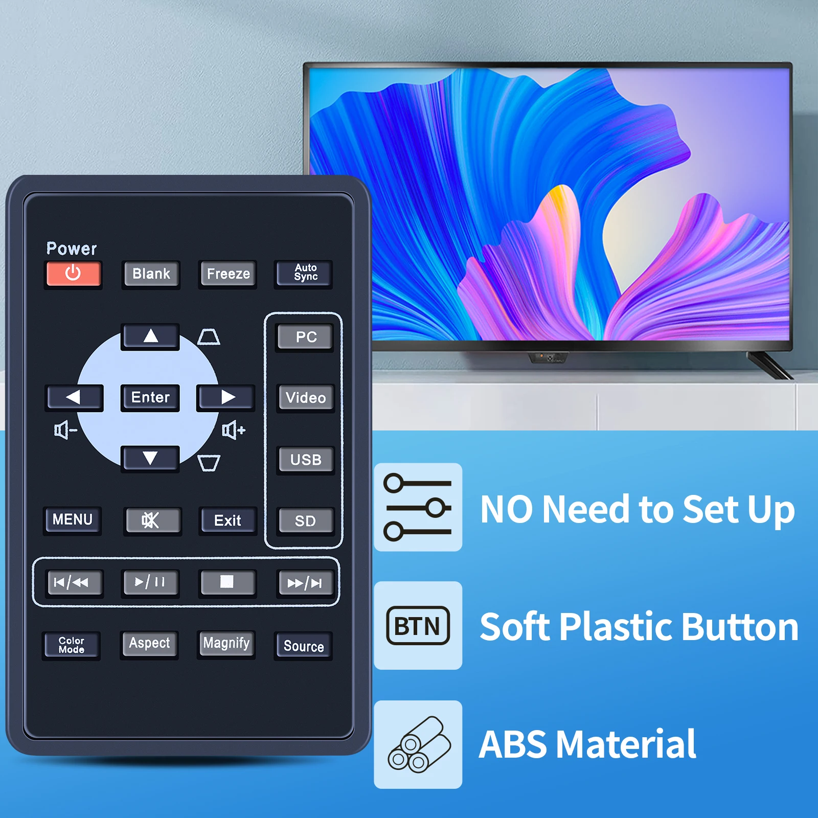 Nuevo para proyector Viewsonic Control remoto PLED-W200 PJD5112 PJD5122 - imagen 3