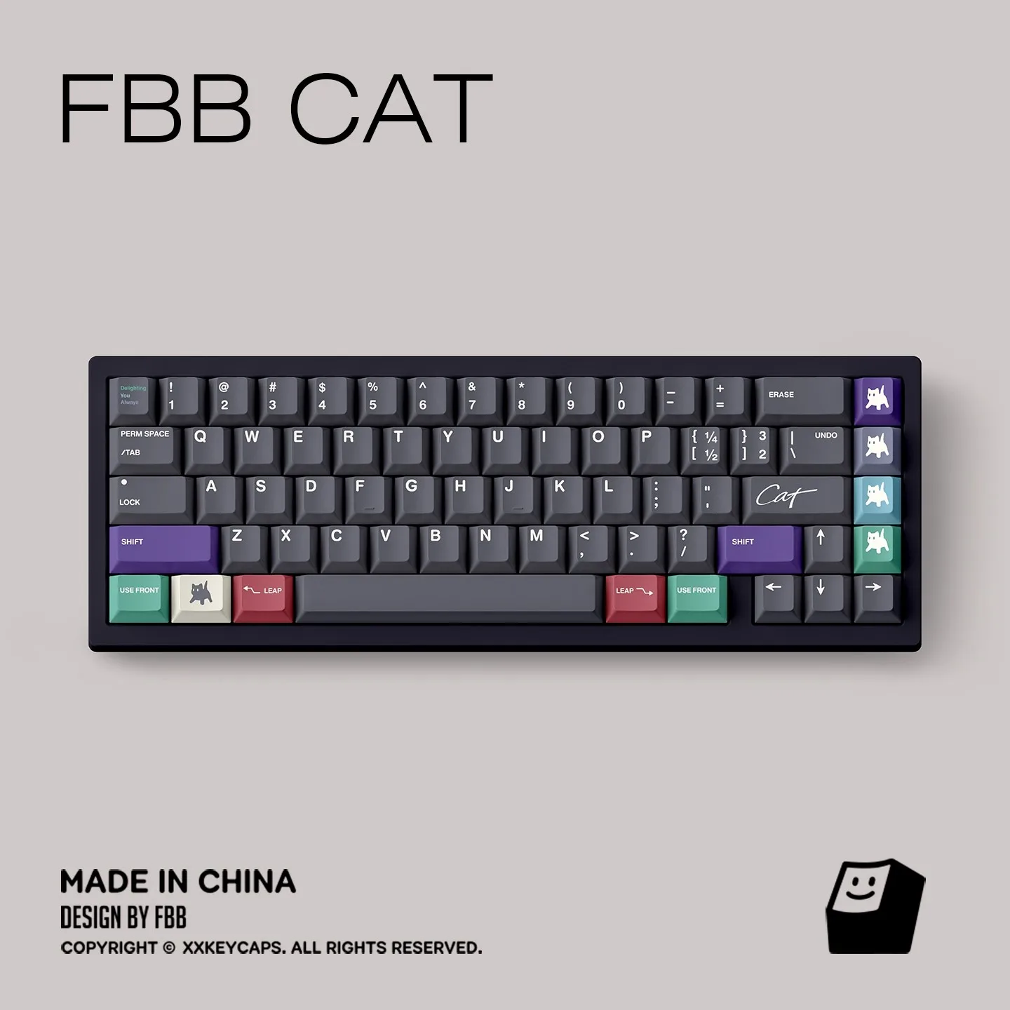 Teclas con tema de postre FBB CAT, 145 teclas, 1,7mm, tinte PBT, perfil de cereza, tapa de teclado personalizada para teclado mecánico, regalos para jugadores de PC - imagen 4