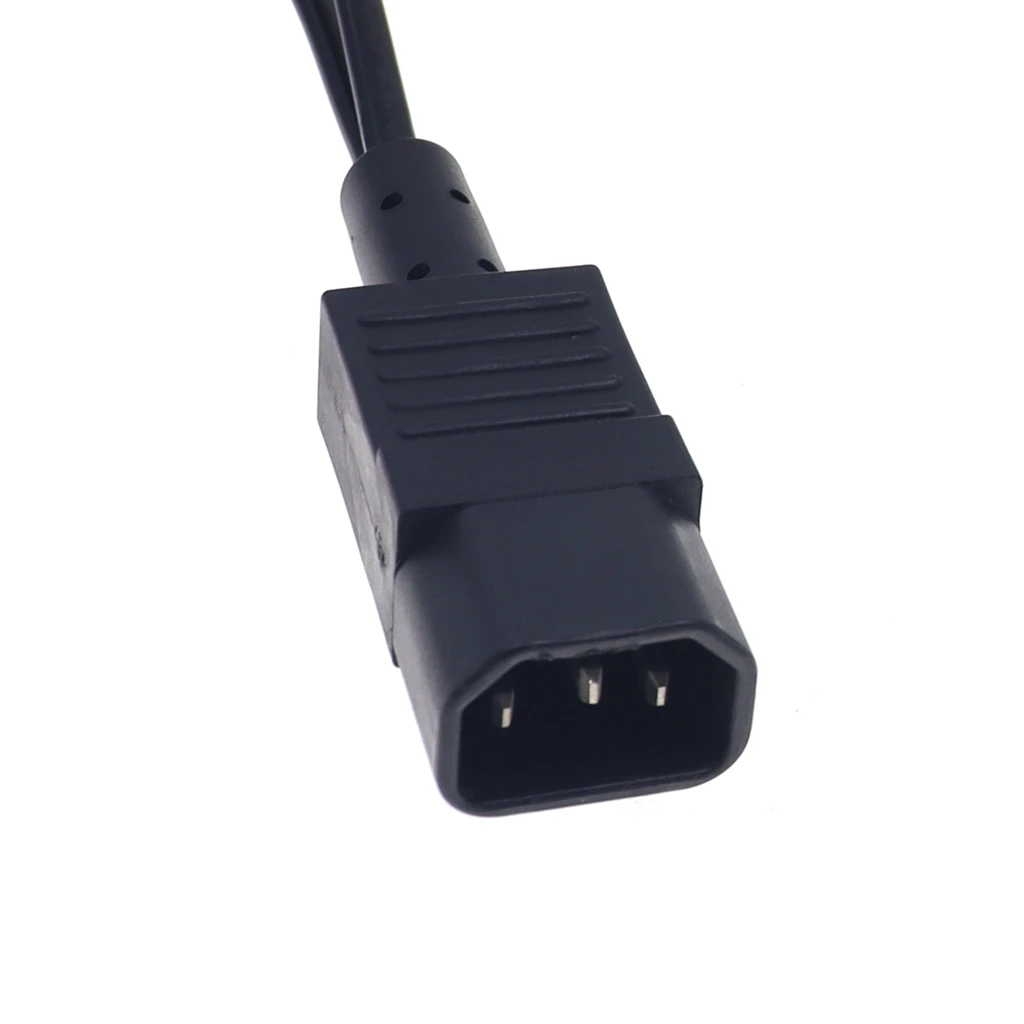 Cable adaptador divisor hembra Dual IEC 320 C14 a C7 + C7, Cable corto a dos salidas, 2.5A, 250V - imagen 2