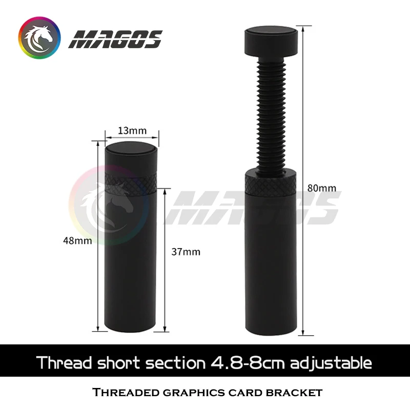 ITX-caja pequeña para GPU, soporte Anti-flexión, marco de soporte Jack, totalmente de aluminio, base magnética de Metal - imagen 5