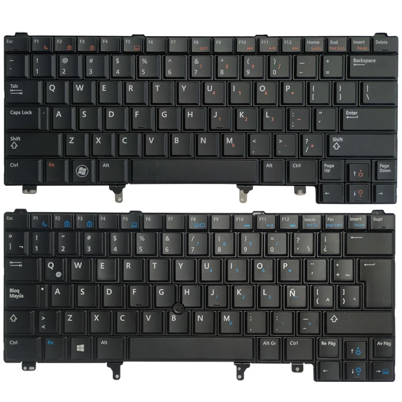 Nuevo teclado para ordenador portátil EE. UU./Reino Unido/español/latino/francés para Dell Latitude E6420 E5420 E5420M E5430 E6220 E6230 E6320 E6330 E6430 E6430S