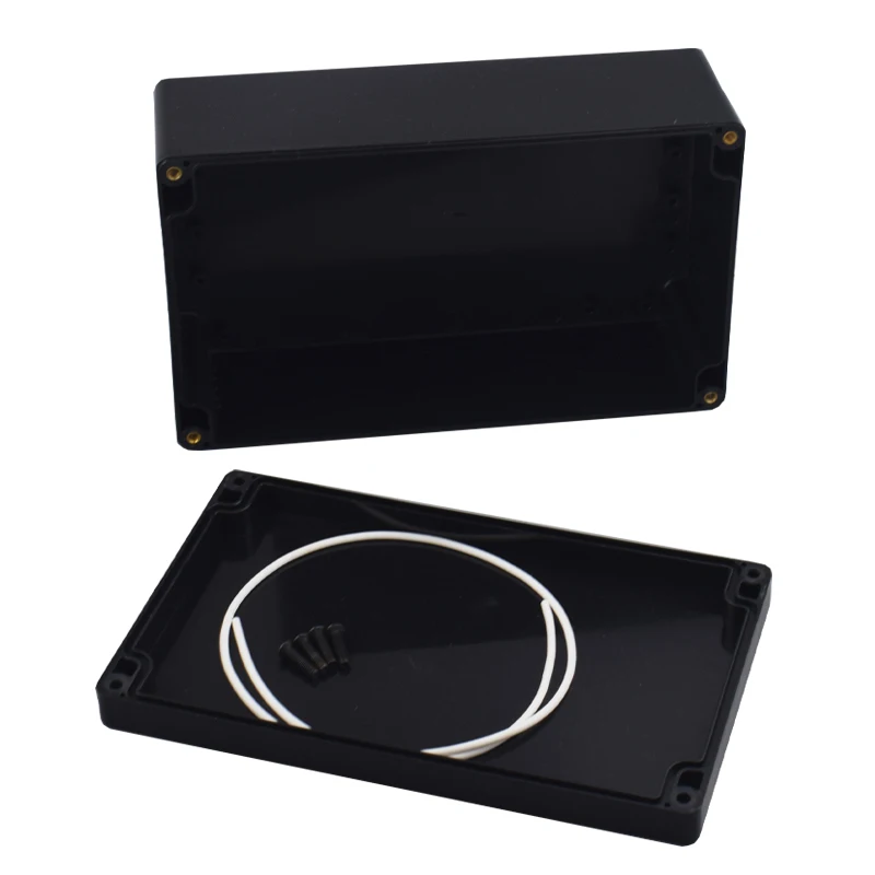 Caja impermeable ABS, caja de seguridad electrónica, cajas de plástico, caja de conexiones de alambre negro, organizador de plástico, caja impermeable IP67 - imagen 3
