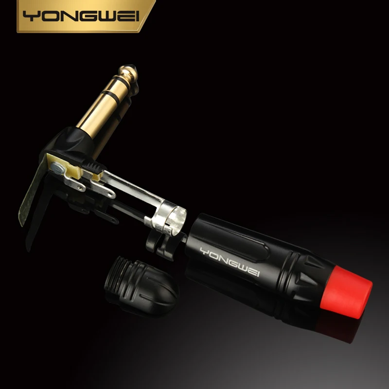 YONGWEI 6,35mm Mono/Stereo Audio conector macho conector guitarra, micrófono 6,5 Audio enchufe soldado, amplificador, mezclador, caja de altavoz - imagen 3