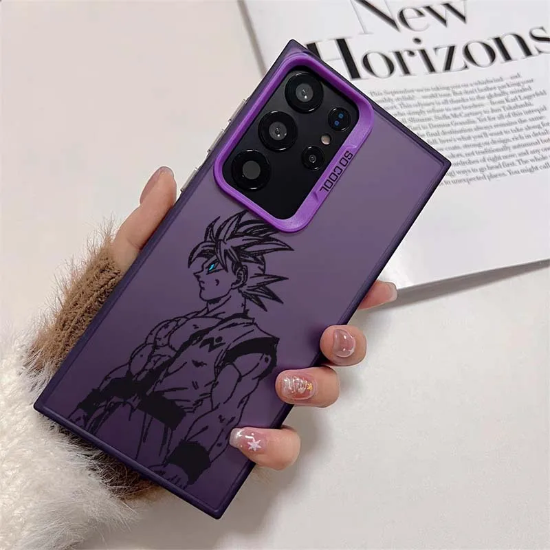 Funda artística de Anime d-dragon Ball para Samsung Galaxy S25 S24 S23 S22 S21 Ultra Plus, funda plateada colorida para teléfono - imagen 5