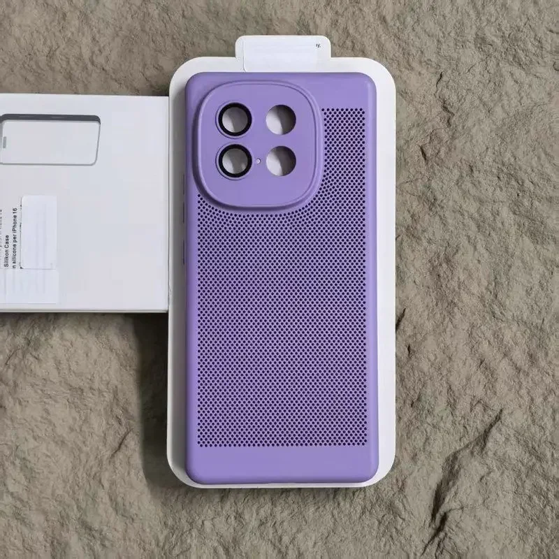 Para IQOO Z10 Turbo Pro funda de disipación de calor fundas de teléfono duras para VIVO IQOO Z10turbo Plus refrigeración Honeycomb malla PC cubierta Shell