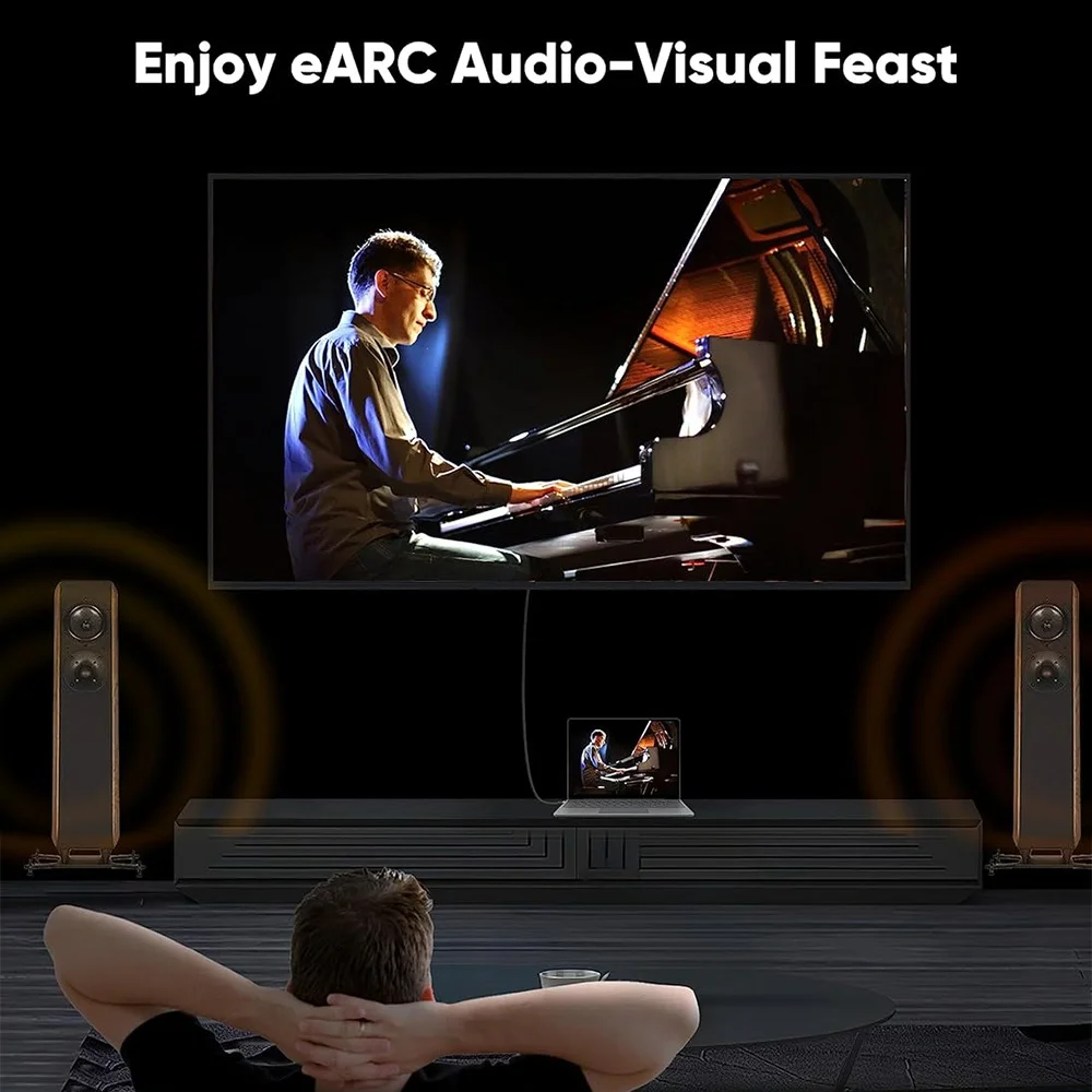 Cable de extensión HDMI 2,1, 1,8 M de largo, 8K, HDMI 2,1, Cable de extensión macho a hembra, cable HDMI 2,1, 8K, 60Hz, HDR, Earc CEC para PS5, Xbox - imagen 4