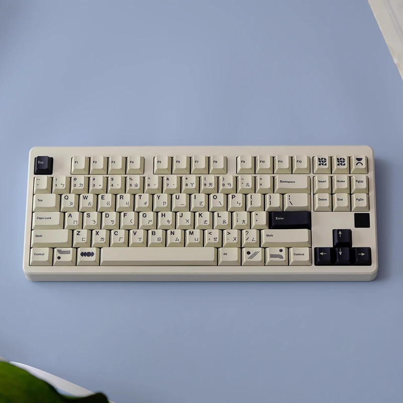 GMK-Juego de tapas de teclado mecánico CYL Creme, teclas de sublimación de tinte PBT, perfil de cereza para teclado mecánico MX Switch, 61, 68, 75, 84, 980, 1 Juego