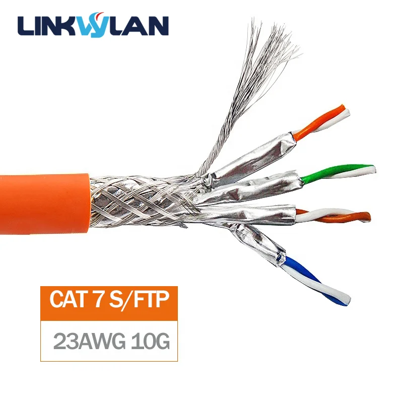 Cable Lan de red Linkwylan Gigabit Cat6 UTP FTP 10GBit Cat6A Cat7 SFTP Cable de instalación cables de cobre sin oxígeno interior LSZH