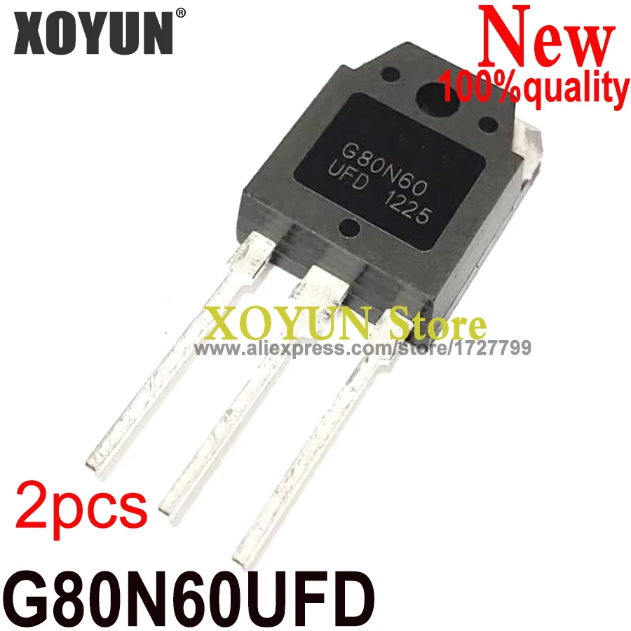 SGH80N60UFD, G80N60UFD, G80N60 UFD, TO-3P, 100% nuevo, 2 unidades