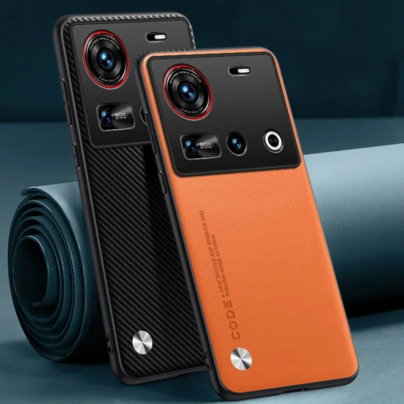 Funda de teléfono de cuero de lujo para Nubia Z70 Ultra 5G, funda protectora de silicona mate a prueba de golpes para ZTE Nubia Z70 Ultra Coque - imagen 2