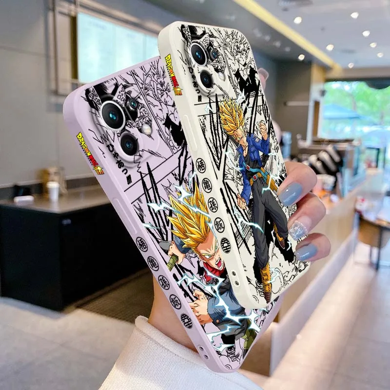 D-Dragon Ball-funda de bañadores de Anime para Xiaomi Mi 17 15 14 13 12 11 9 13T 12T Lite Pro Max 5G, funda de teléfono con cuerda izquierda líquida - imagen 2