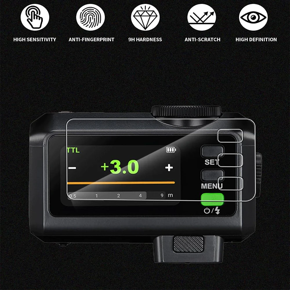 2-3 uds 9H HD vidrio templado para Godox iT30 Pro en GodoxiT30Pro iT30Pro cámara Flash 2,8 "película protectora de pantalla táctil - imagen 3