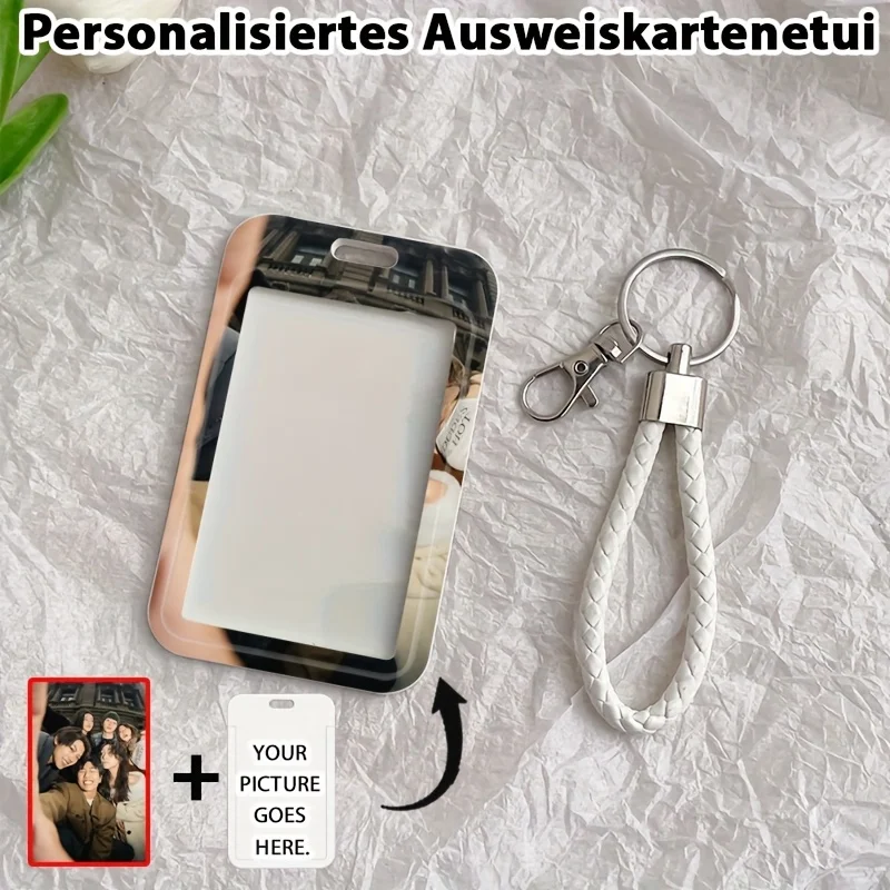 Soporte de tarjeta de identificación de foto acrílica personalizado DIY para uso doméstico, funda protectora para tarjeta bancaria y tarjeta de crédito, funda para llavero de identificación de estudiante - imagen 5