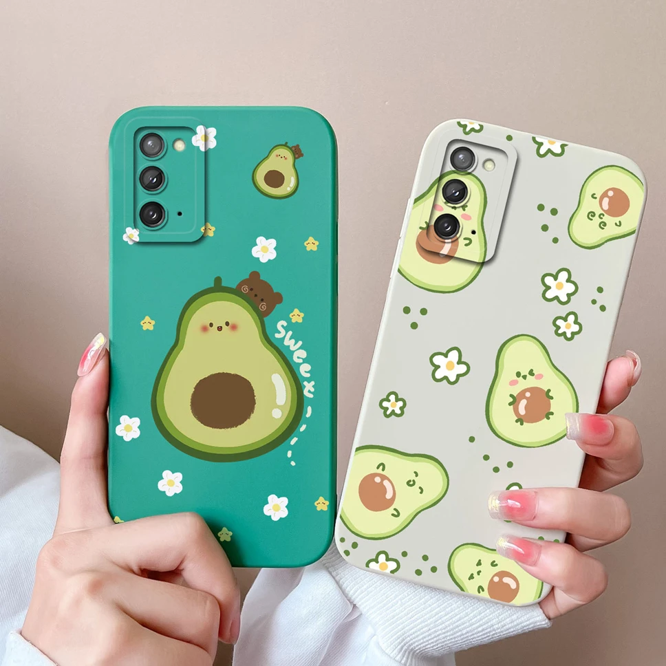 Para Samsung Galaxy Note 20 Ultra funda de teléfono adorables patrones de gato funda protectora de silicona líquida suave para Galaxy Note20 parachoques - imagen 2