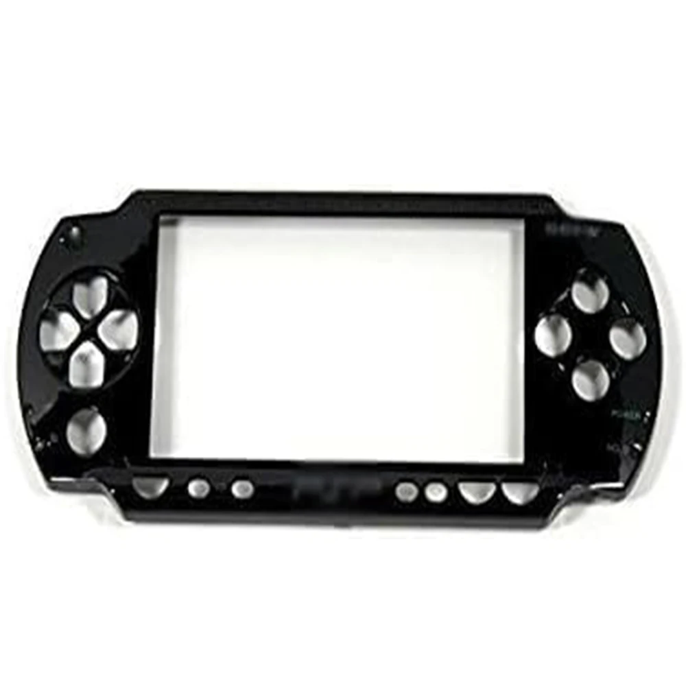 Nueva pieza de carcasa de cubierta de placa frontal de reparación para consola PSP 1000 1001 negra