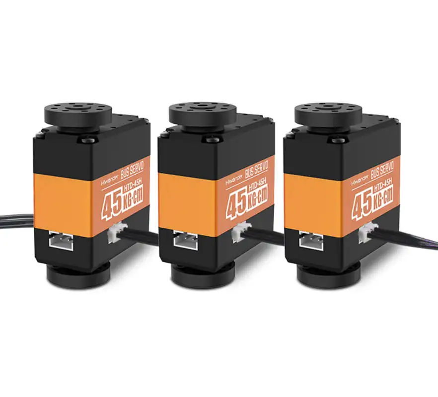 Hiwonder HTD-45H Servo de bus serie de alto voltaje Torque de 45 kg con tres conectores y retroalimentación de datos - imagen 2