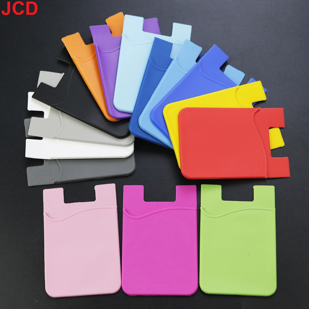 JCD-tarjetero de silicona para teléfono móvil, billetera elástica, adhesivo, suave, para identificación de efectivo, 5 piezas, gran oferta - imagen 2