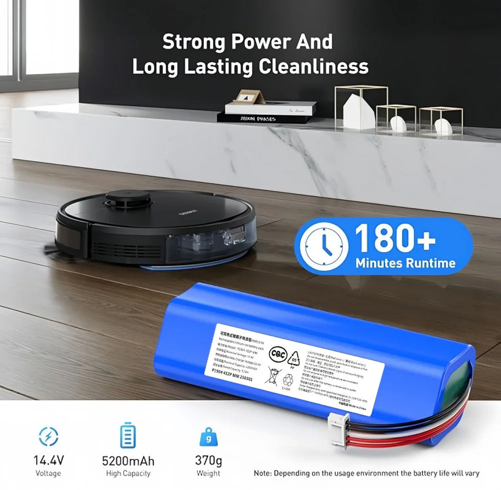 Batería de repuesto de 14,4 V para Robot aspirador Ecovacs Deebot Ozmo 950 T5 T8 T9 Aivi T10 T20 X1 Omni DX93 DX96 DBX11 DX65 - imagen 4