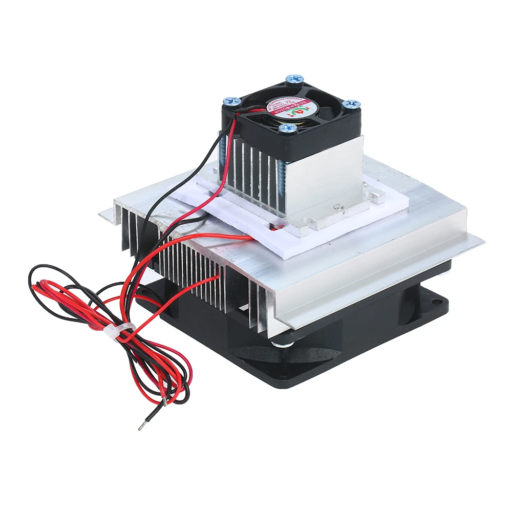 Disipador de calor de aluminio con enfriador semiconductor de un solo núcleo de 12V, 5A, 60W + ventilador, Kit de bricolaje grande - imagen 4