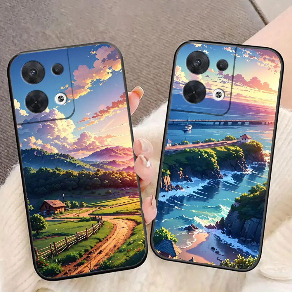 Funda de teléfono con foto personalizada Cloud Mist Flower Sea Path para OPPO RENO 13 13F 12 11 11F 10 8 8T 7 7Z 6 6Z 5 5F 4F 4 F29 funda de silicona - imagen 2