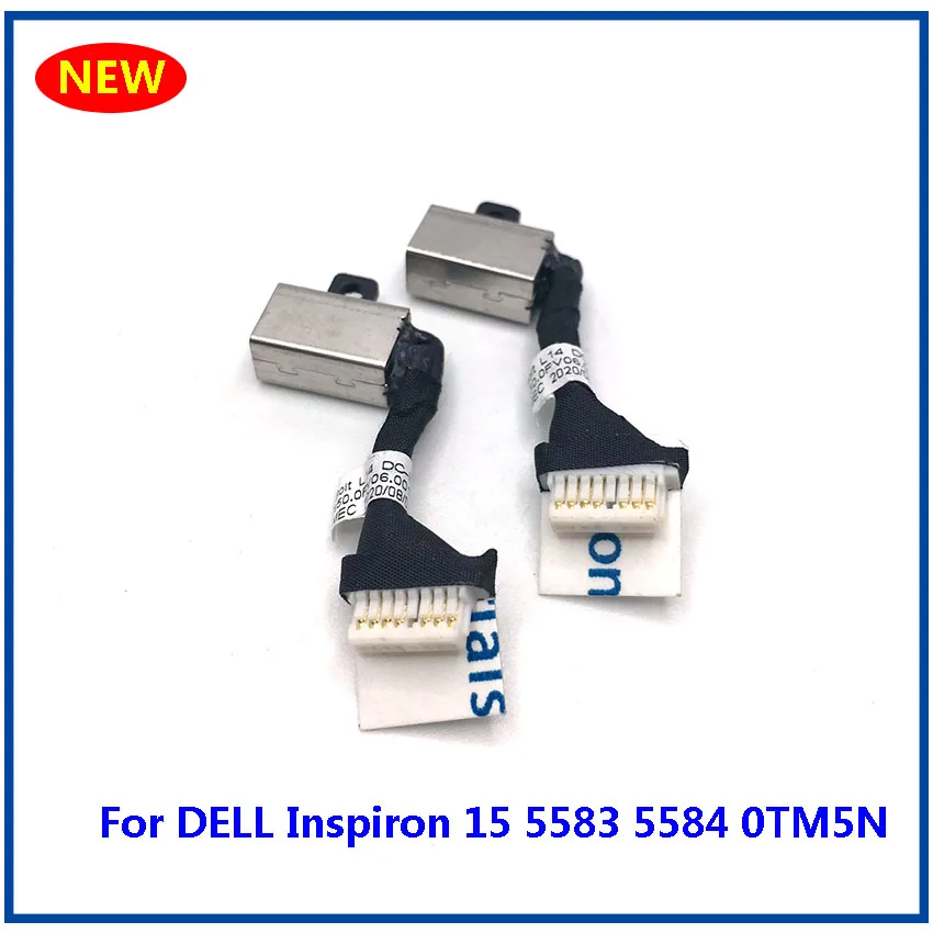 1-10 Uds nuevo Cable conector de alimentación CC para ordenador portátil Cable de carga para DELL Inspiron 15 5583 5584 0TM5N - imagen 4