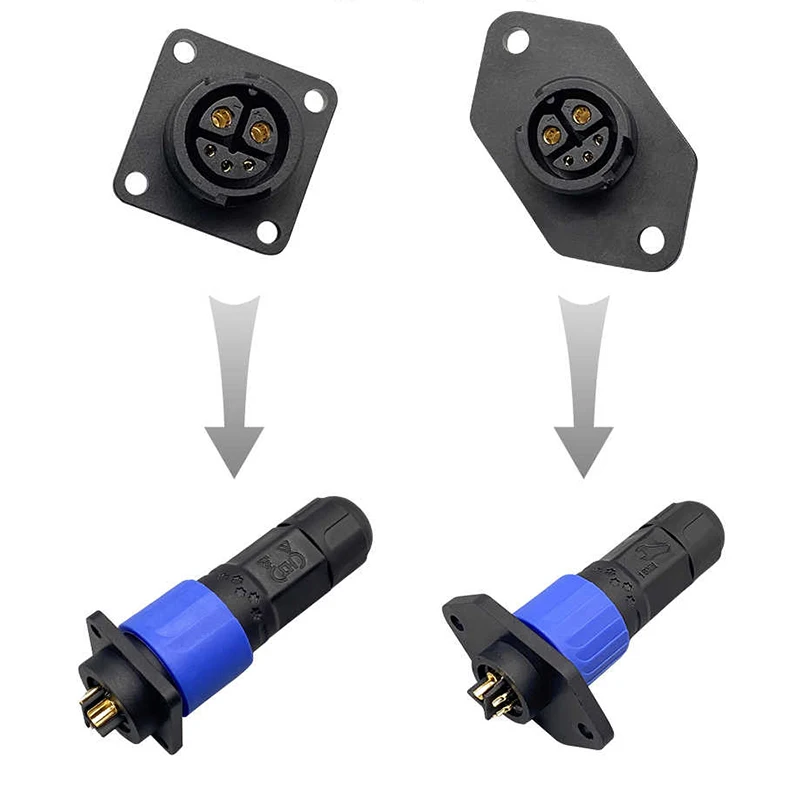 Conector M19 2 + 3 macho hembra enchufe de aviación bicicleta eléctrica nuevos enchufes de carga de energía conectores de batería de litio de torre - imagen 3