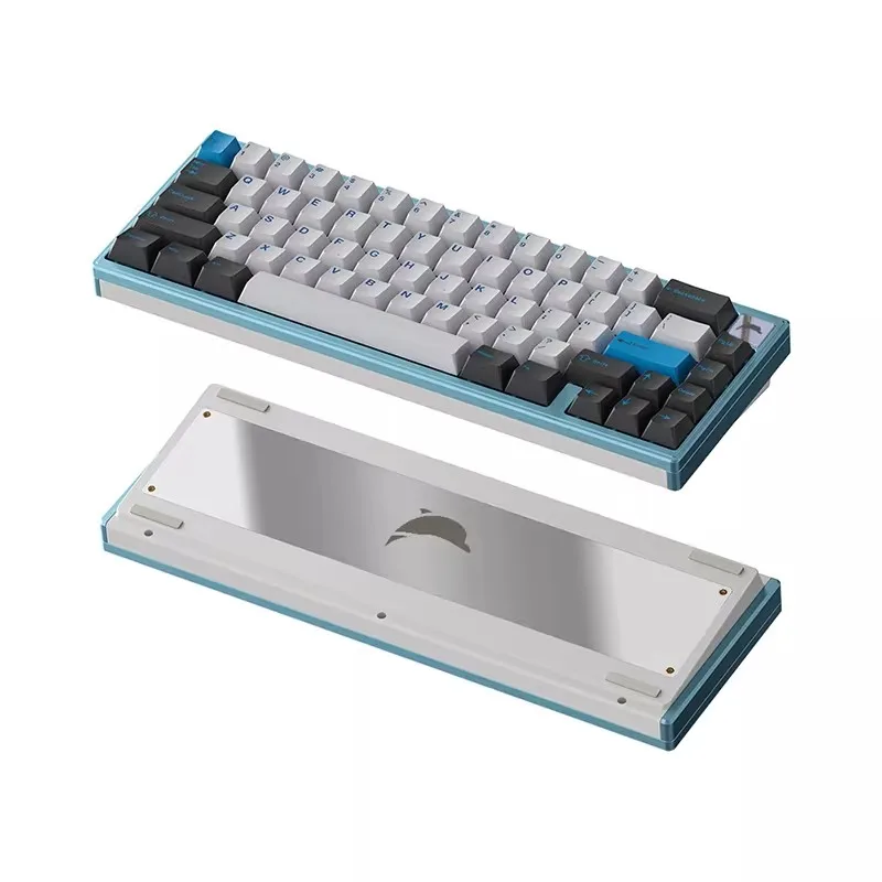 Knife Join65 Kit de teclado mecánico junta con cable aleación de aluminio CNC ergonomía intercambiable en caliente teclados para juegos QMK RGB personalizados