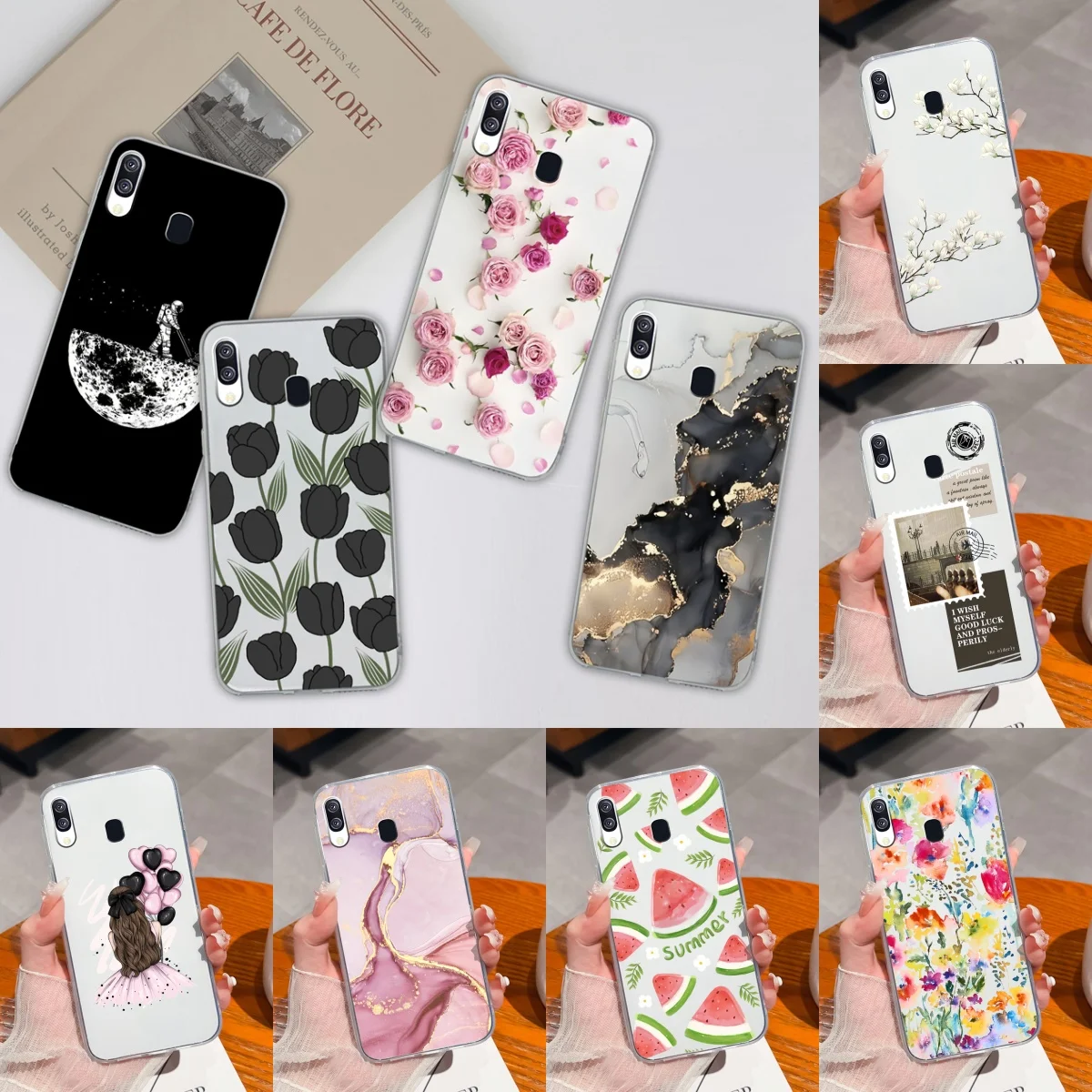 Para Samsung Galaxy A40 A41 funda de teléfono Simple creativa transparente contraportada para Samsung A 40 A 41 suave TPU silicona anticaída Fundas