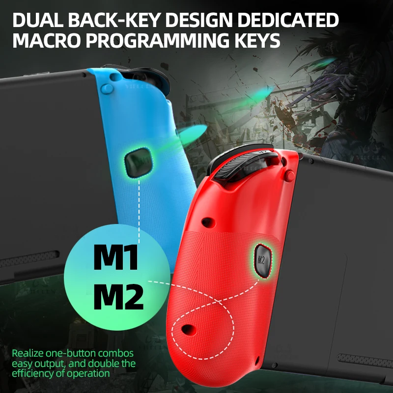 Joypad Compatible con Nintendo Switch/Oled/Lite Joy L/R, controlador con Joystick Hall, vibración Turbo de 6 ejes personalizada - imagen 5