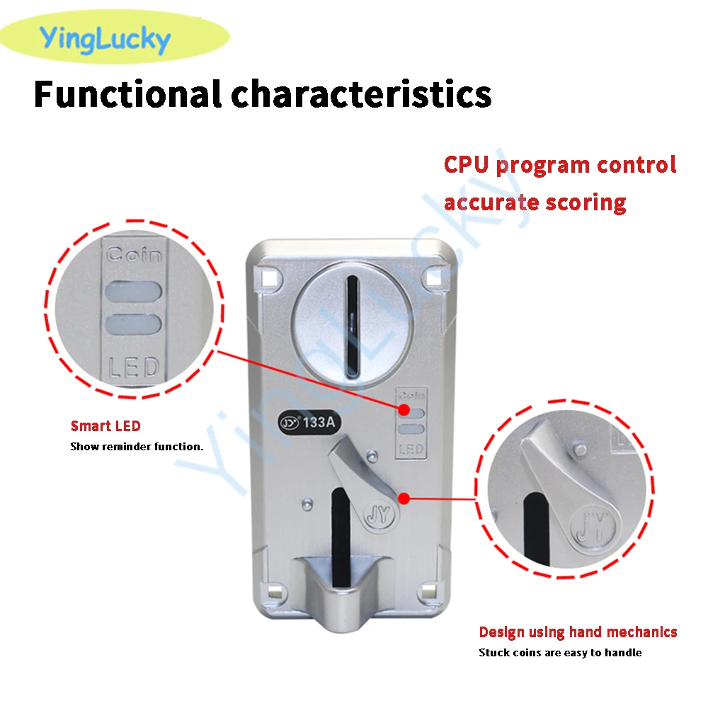 Receptores de monedas Arcade, aceptador electrónico de monedas, mecanismo de máquina expendedora, Selector, billete de redención, juego de Arcade - imagen 2