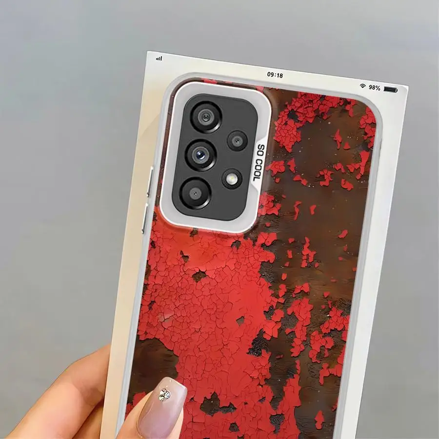 Funda de teléfono suave para Samsung Galaxy A32 A12 A15 A22 A24 A13 A25 A23 A16 A34 A14 diseño Retro oxidado - imagen 2