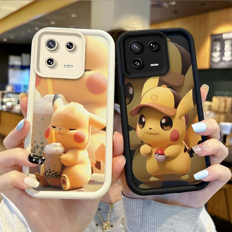 Funda de teléfono con dibujos de Pokemon Pikachu para XIAOMI 14 13 12 11T Pro 13 12 11 Lite Poco F6 F5 X5 X3 Pro NFC, funda suave a prueba de golpes