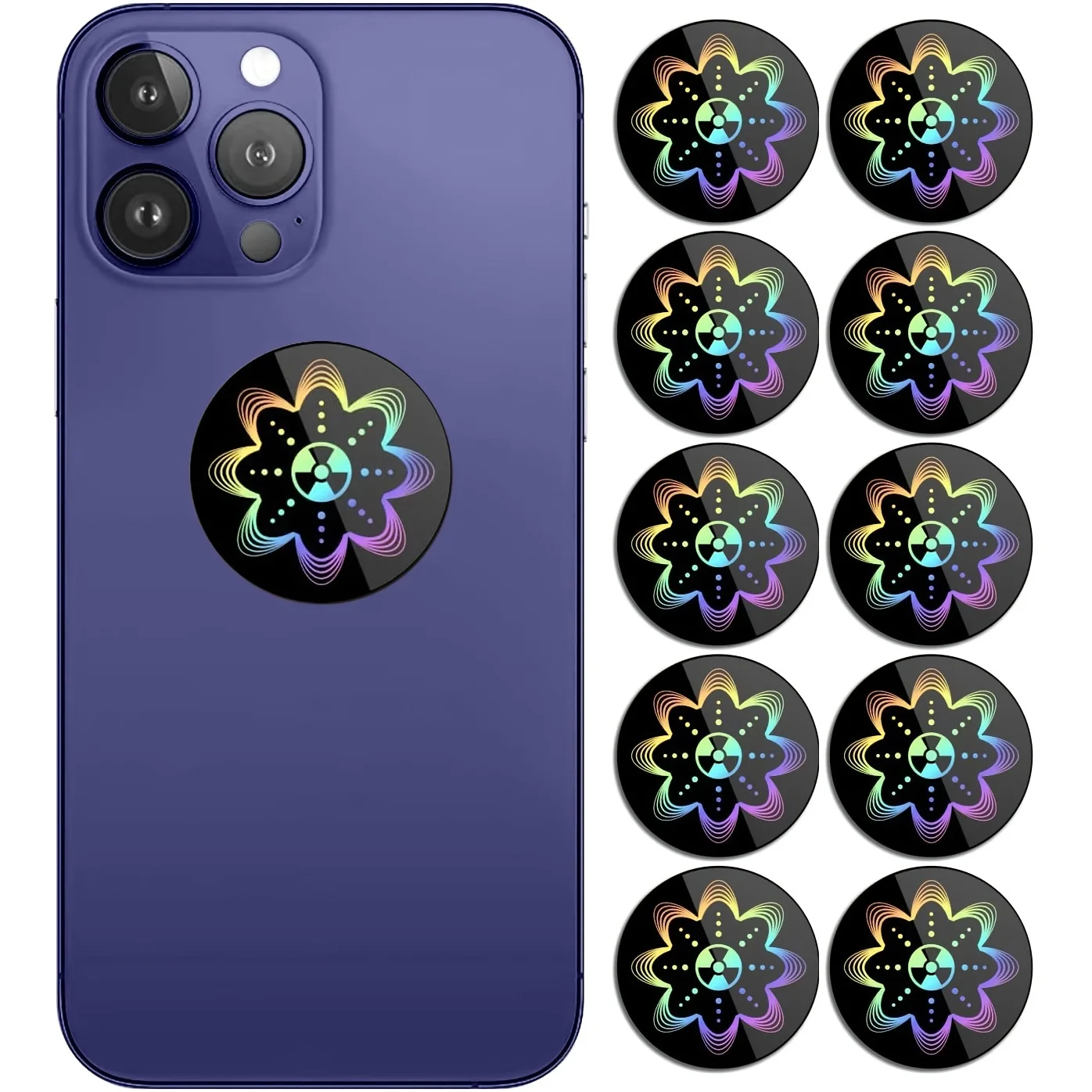 Pegatina de protección antirradiación, protección contra emisión EMF y bloqueador, pegatinas protectoras para teléfonos móviles, portátiles, tabletas