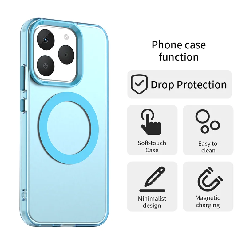 Para Realme 15T Funda Realme 15T 5G Funda magnética mate duradera carcasa protectora trasera fundas de teléfono para Realme 15T Funda - imagen 4