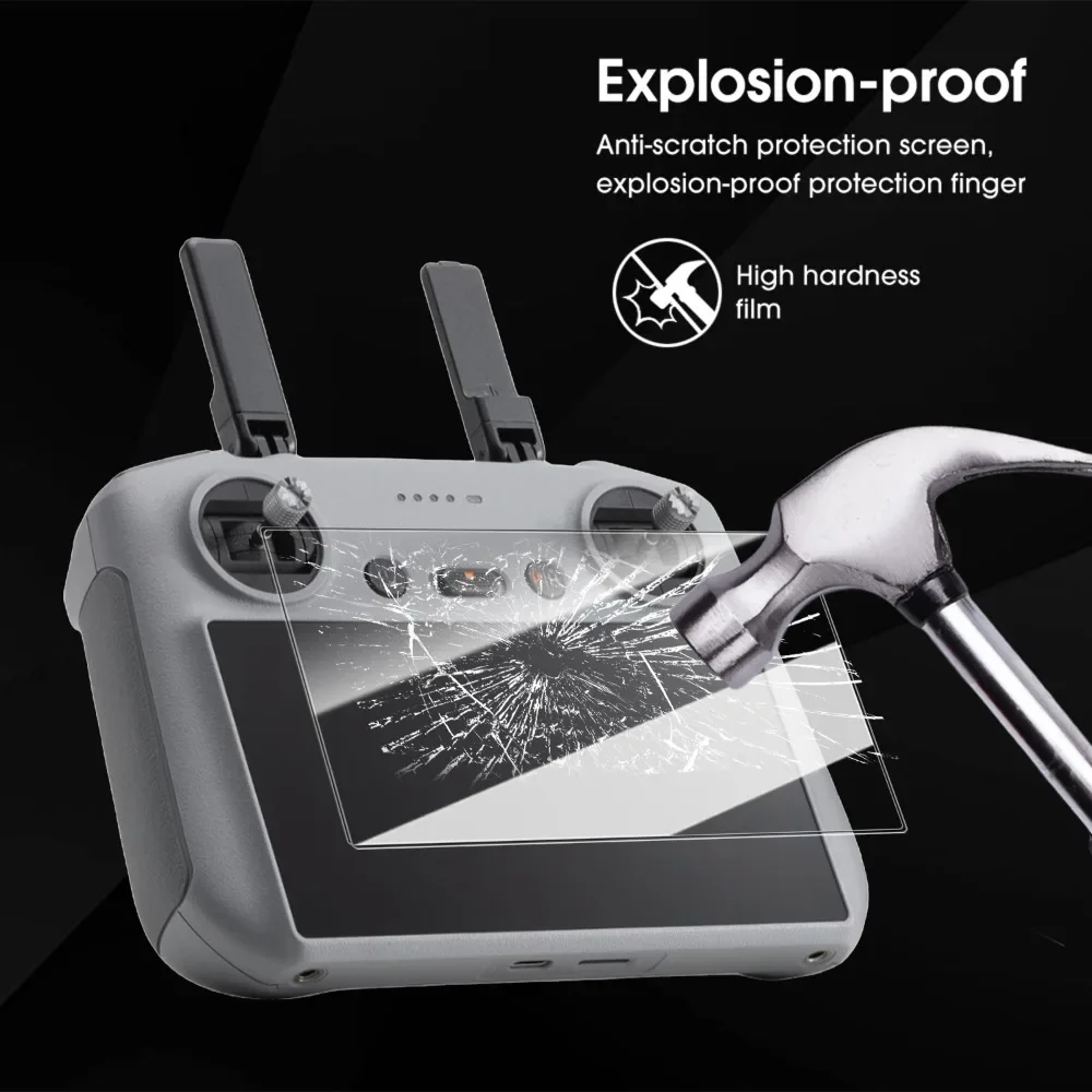 3/2/1 Uds vidrio templado para DJI Mini 4 Pro RC 2/RC Protector de pantalla de Control remoto para DJI Mini4 Pro RC2 HD películas antiarañazos - imagen 3