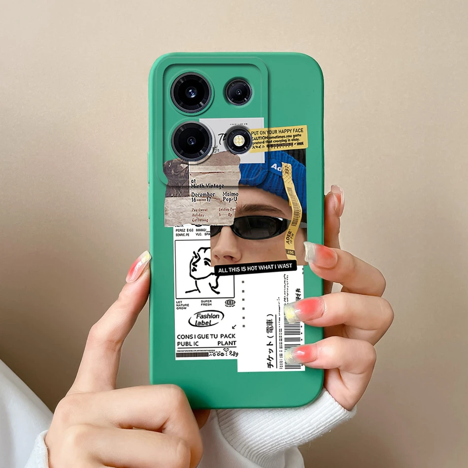 Funda de teléfono con dibujos animados para Infinix Note 30 Pro Vip 30i, silicona líquida, cobertura completa, anticaída, parachoques para Infinix Note30 30Pro - imagen 5