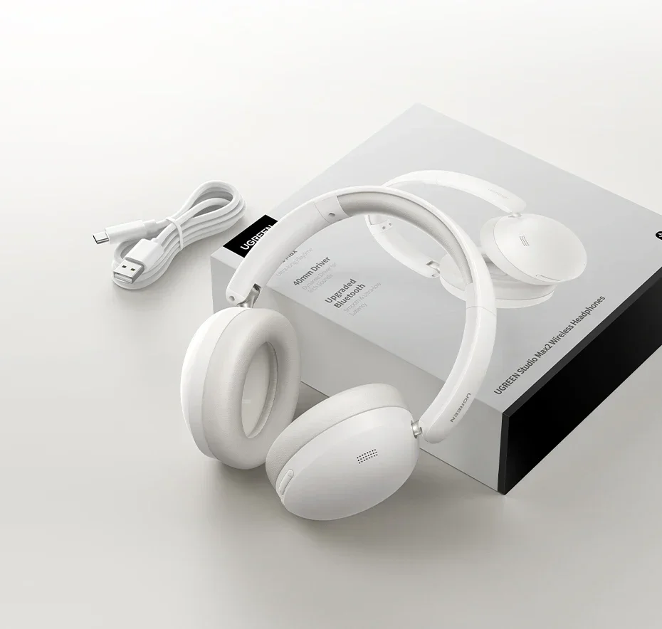 UGREEN Studio Max2 auriculares inalámbricos Bluetooth 5,4 estéreo HiFi sobre la oreja auriculares con micrófono regalos personalizados accesorios para PC