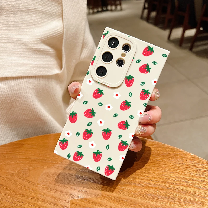 Funda de teléfono de silicona con diseño de cereza bonita para Samsung Galaxy A15 A35 A55 A14 A34 A54 A13 A33 A53 S24 Ultra S23 FE S22 Plus - imagen 5
