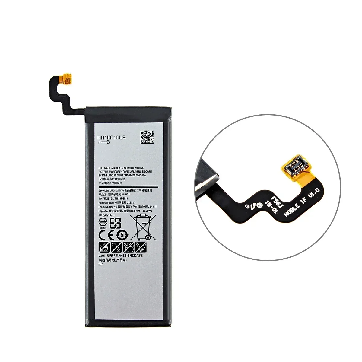Nueva batería EB-BN920ABE de 3000mAh para Samsung Galaxy Note 5 SM-N920 N920F N920T/A N920G N9200 N920G/DS N9208 - imagen 3