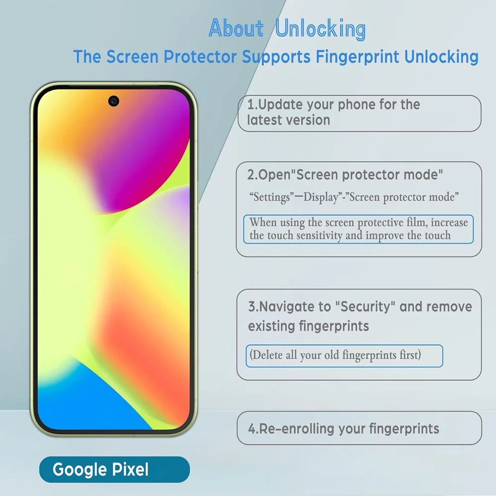 9H Protector de pantalla para Google Pixel 9 10 Pro XL cristal templado Pixel 10 Pro película de teléfono Pixel 9 Pro XL desbloquear huellas digitales HD vidrio - imagen 4