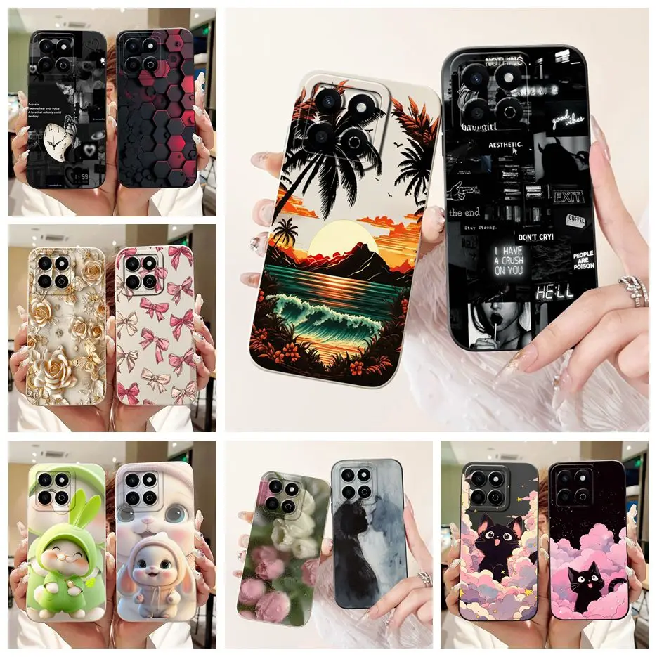 Para Honor X7C funda ALT-LX2 funda única pintada de caramelo a prueba de golpes funda de teléfono de silicona suave para Honor 200 Smart HonorX7C X 7C bolsas