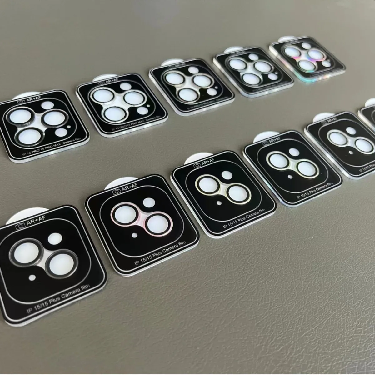 Protector de cámara para iPhone 17 Pro Max Air 16 15 14 13 Mini anillo de Metal tapa brillante película protectora de lente de cámara - imagen 3