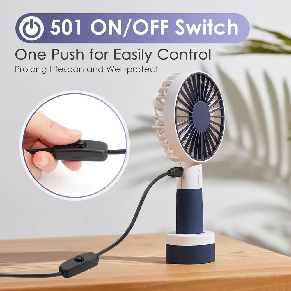 Cable de carga con interruptor USB tipo C, cable de datos con botón de encendido/apagado, compatible con datos y alimentación para teléfono móvil, lámpara de escritorio, ventilador, luz LED - imagen 5