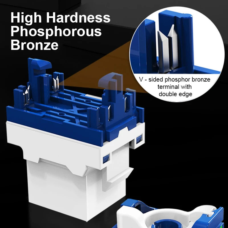 Conector Keystone RJ45, herramienta CAT6 CAT5E CAT6A, adaptador de módulo de autobloqueo libre, sin acopladores de herramientas perforadoras - imagen 3