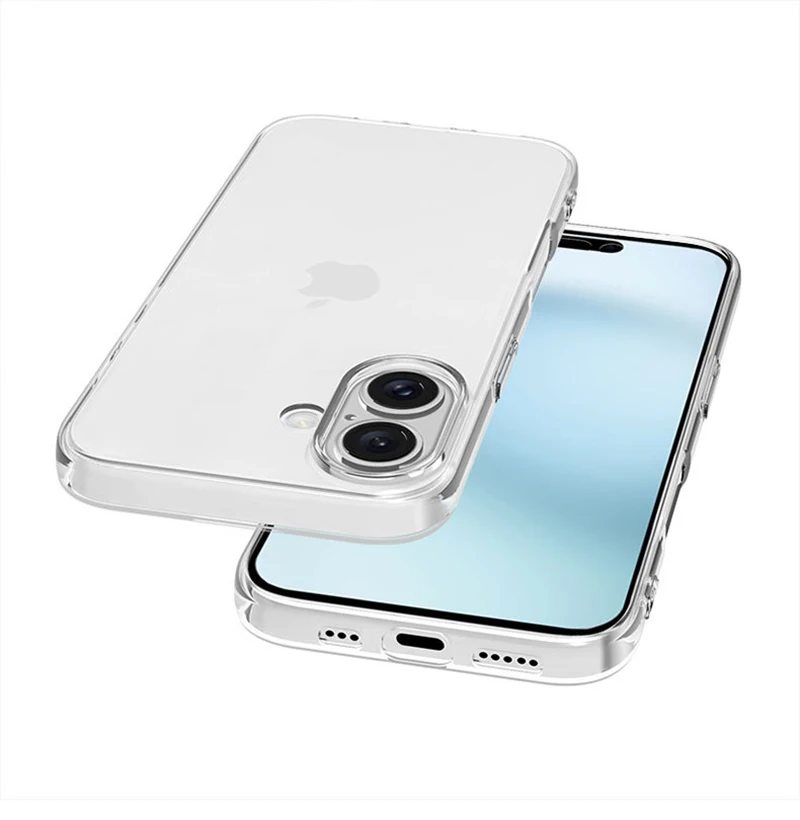 Funda transparente ultrafina de TPU para Iphone 16 17 Air Pro Max 16E 16 Plus, funda protectora de silicona transparente y suave - imagen 4